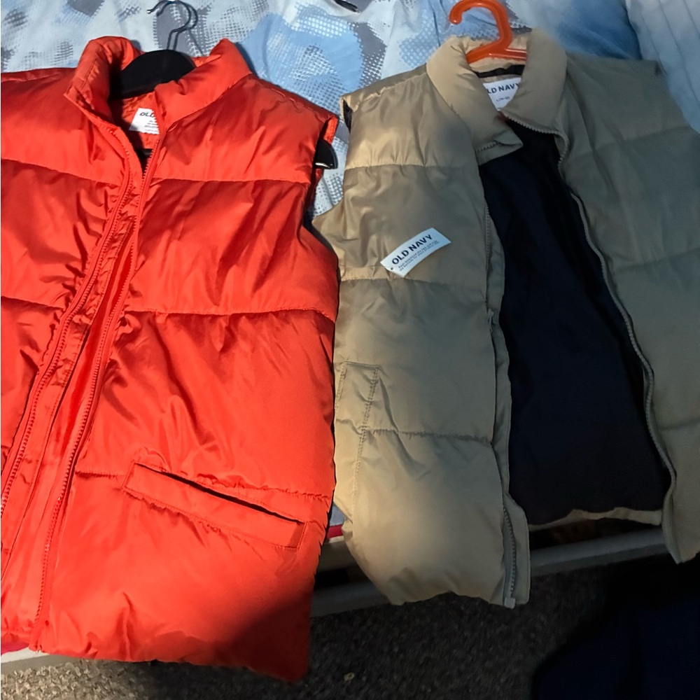 Old Navy Kids Vest Set - Bright Red and Neutral Tan